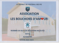 Le district de football - Association les bouchons d'amour